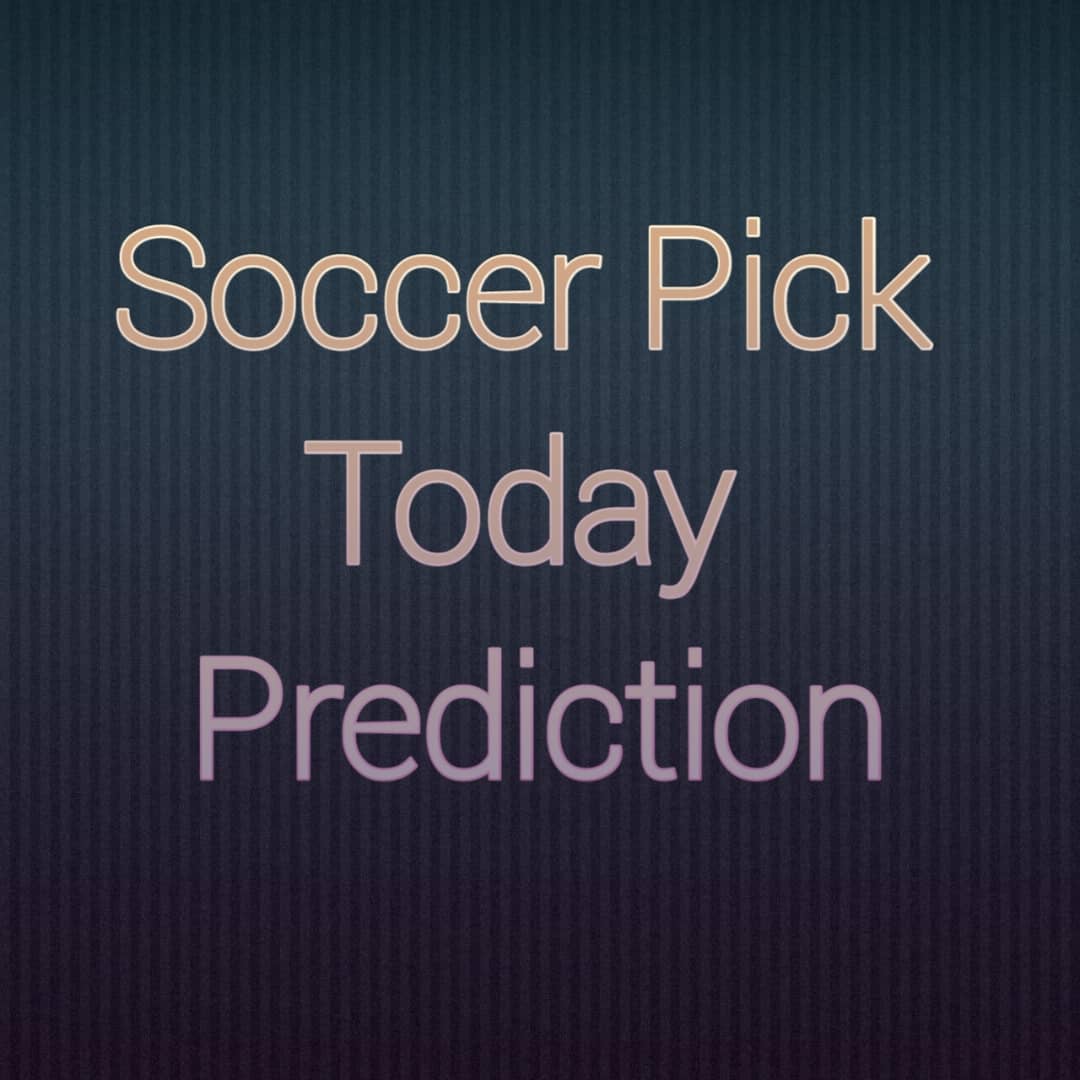 Soccer match prediction graphic featuring team logos and odds for today's games.